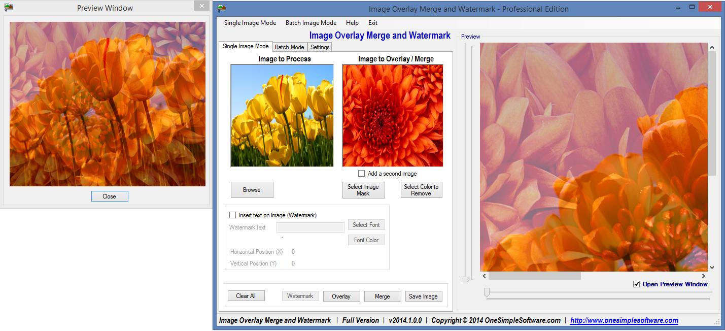 Click to view Image overlay merge and watermark Pro 2012.2.0.1 screenshot